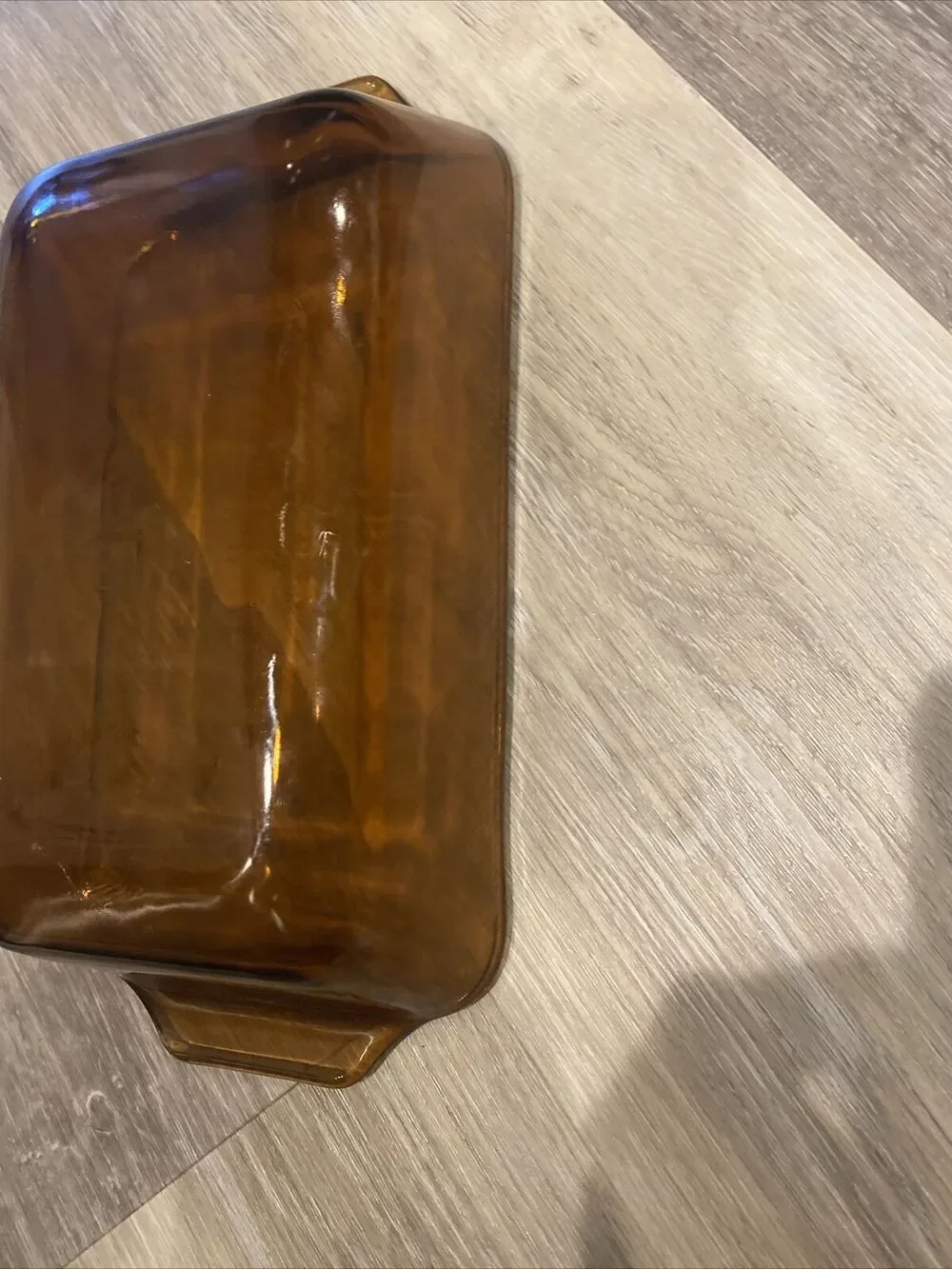 Vintage Anchor Hocking Bread Loaf Pan Amber 1 QT